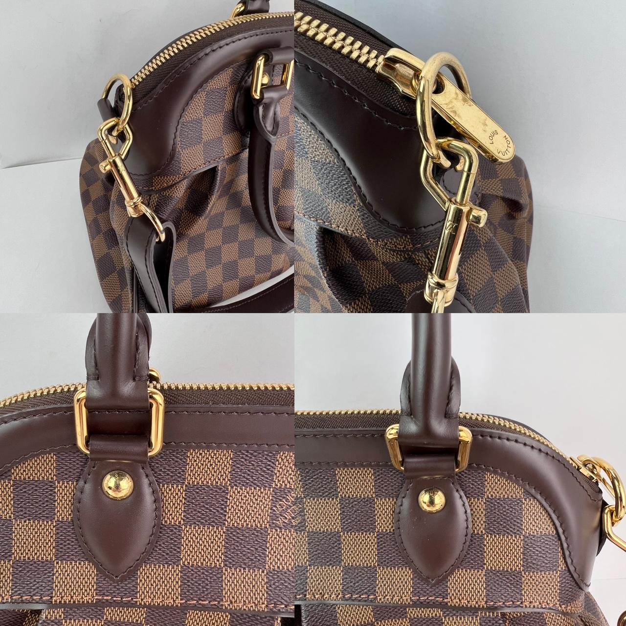 Brown Louis Vuitton Trevi PM Damier Ebene Canvas Shoulder Hand Bag For Sale