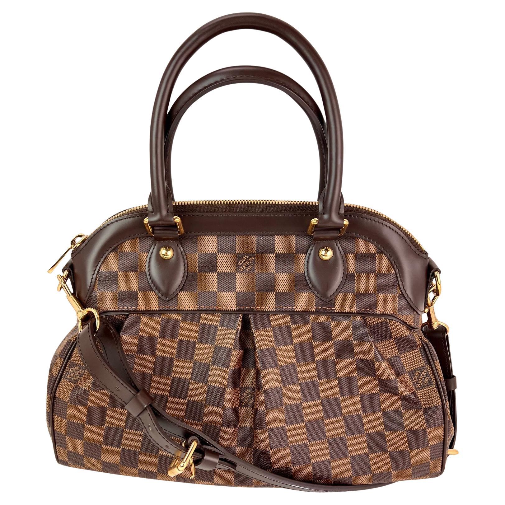 Louis Vuitton Trevi PM Damier Ebene Canvas Shoulder Hand Bag For Sale