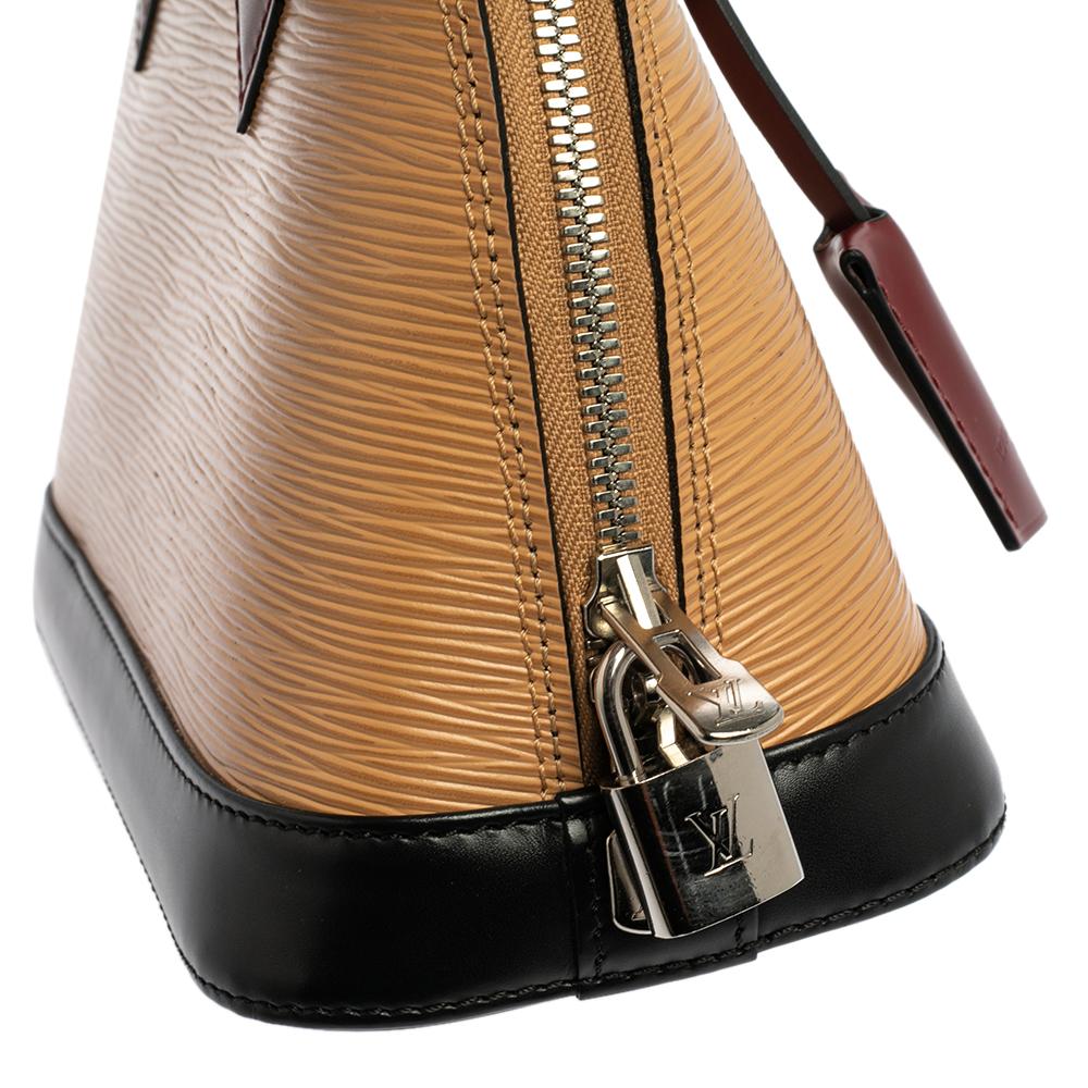 Beige Louis Vuitton Tri-Color Epi Leather Alma BB Bag