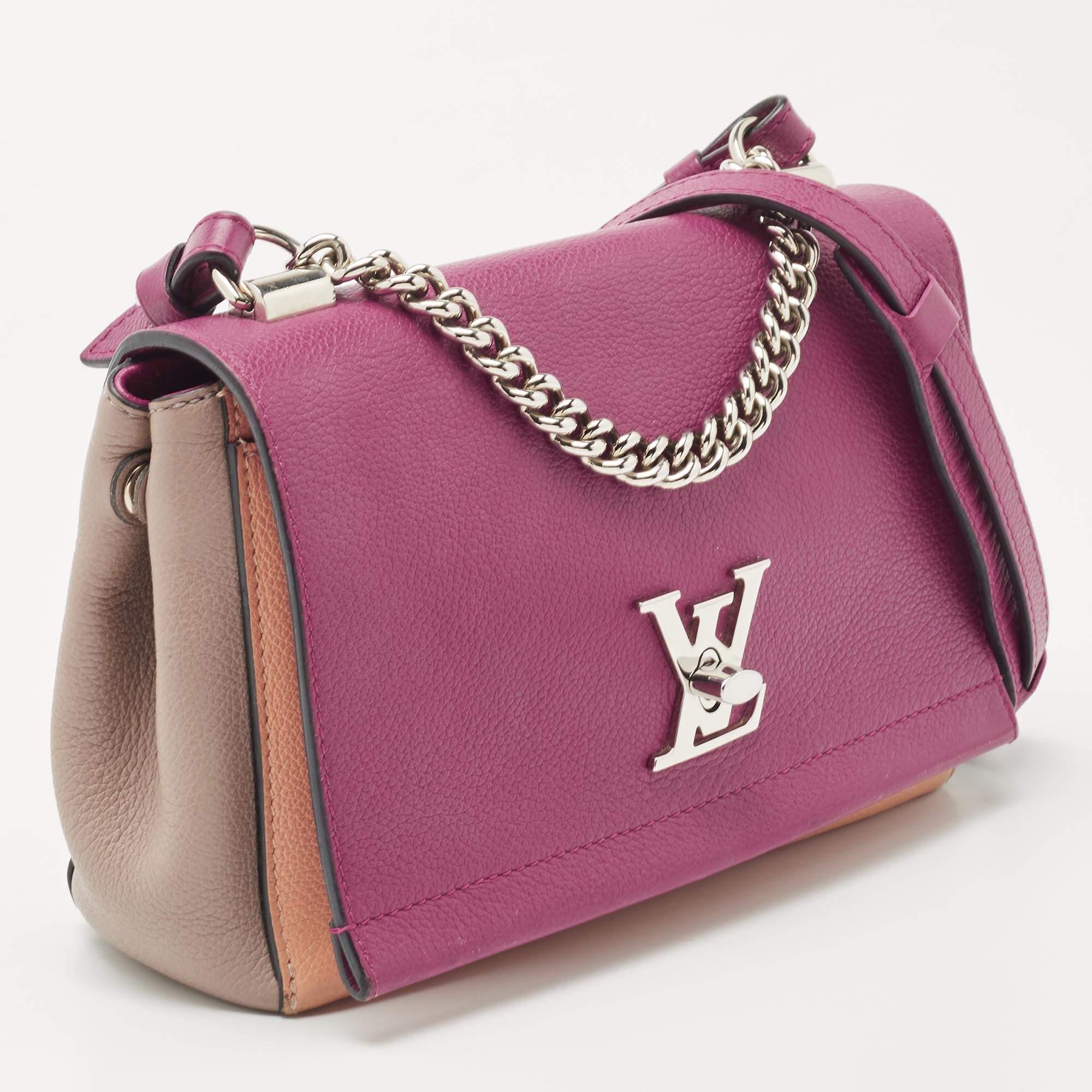 Women's Louis Vuitton Tri Color Leather Lockme II Bag