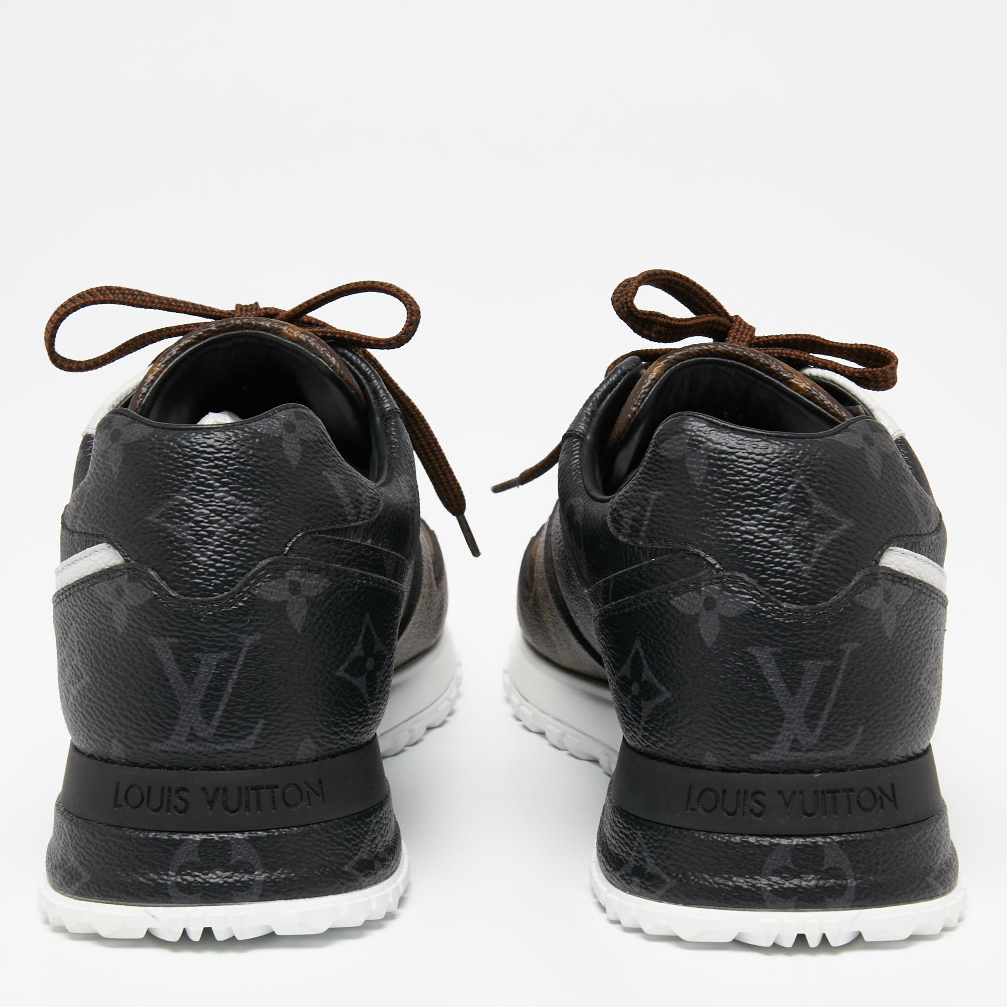 Louis Vuitton Tri-Color Monogramm Canvas Laufsteg Turnschuhe Größe 39 (Schwarz)