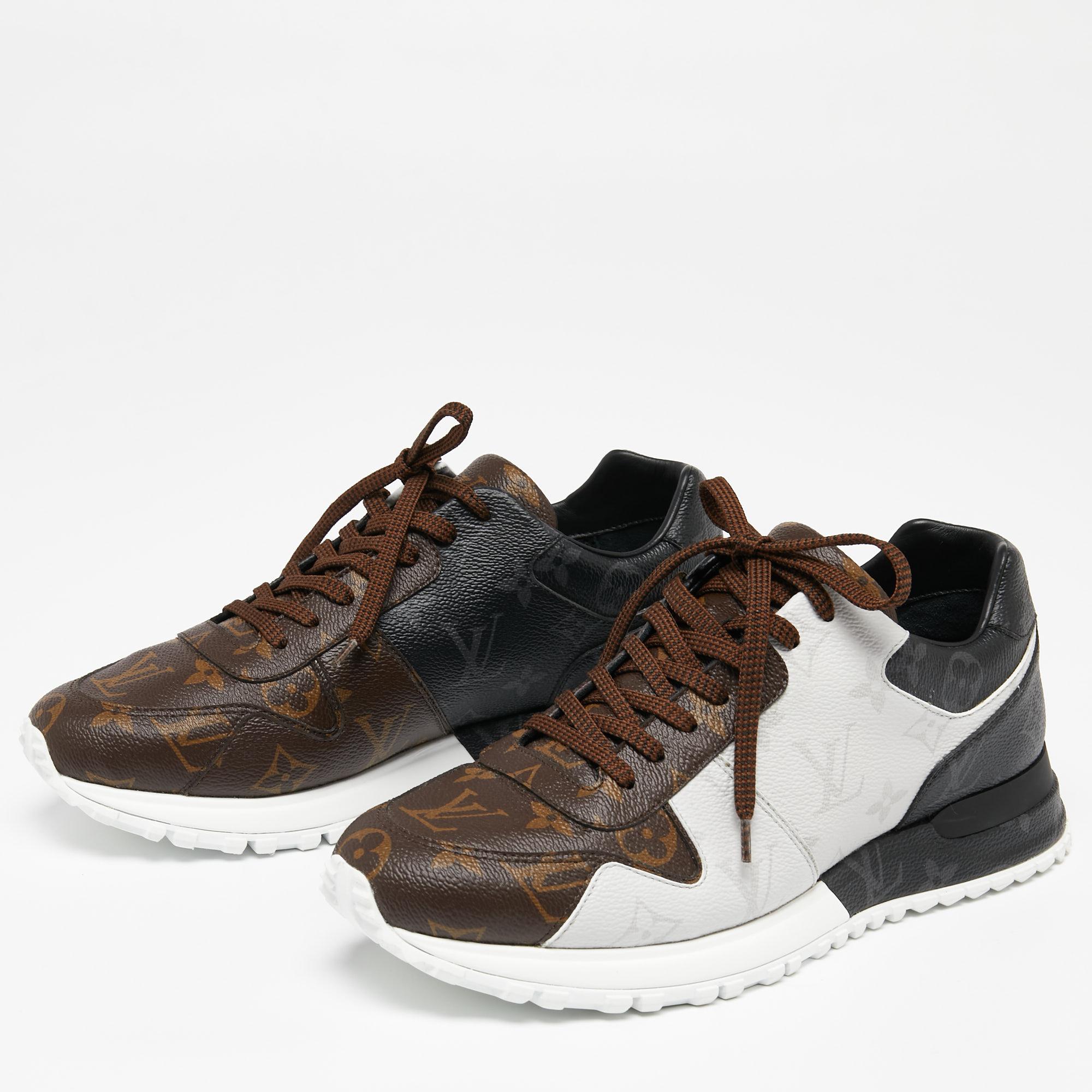 Louis Vuitton Tri-Color Monogramm Canvas Laufsteg Turnschuhe Größe 39 Herren