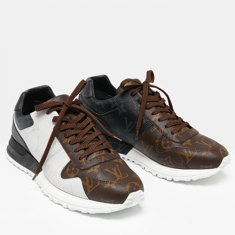 Louis Vuitton Brown/Black Monogram Canvas And Mesh Runaway Sneakers Size  39.5 at 1stDibs