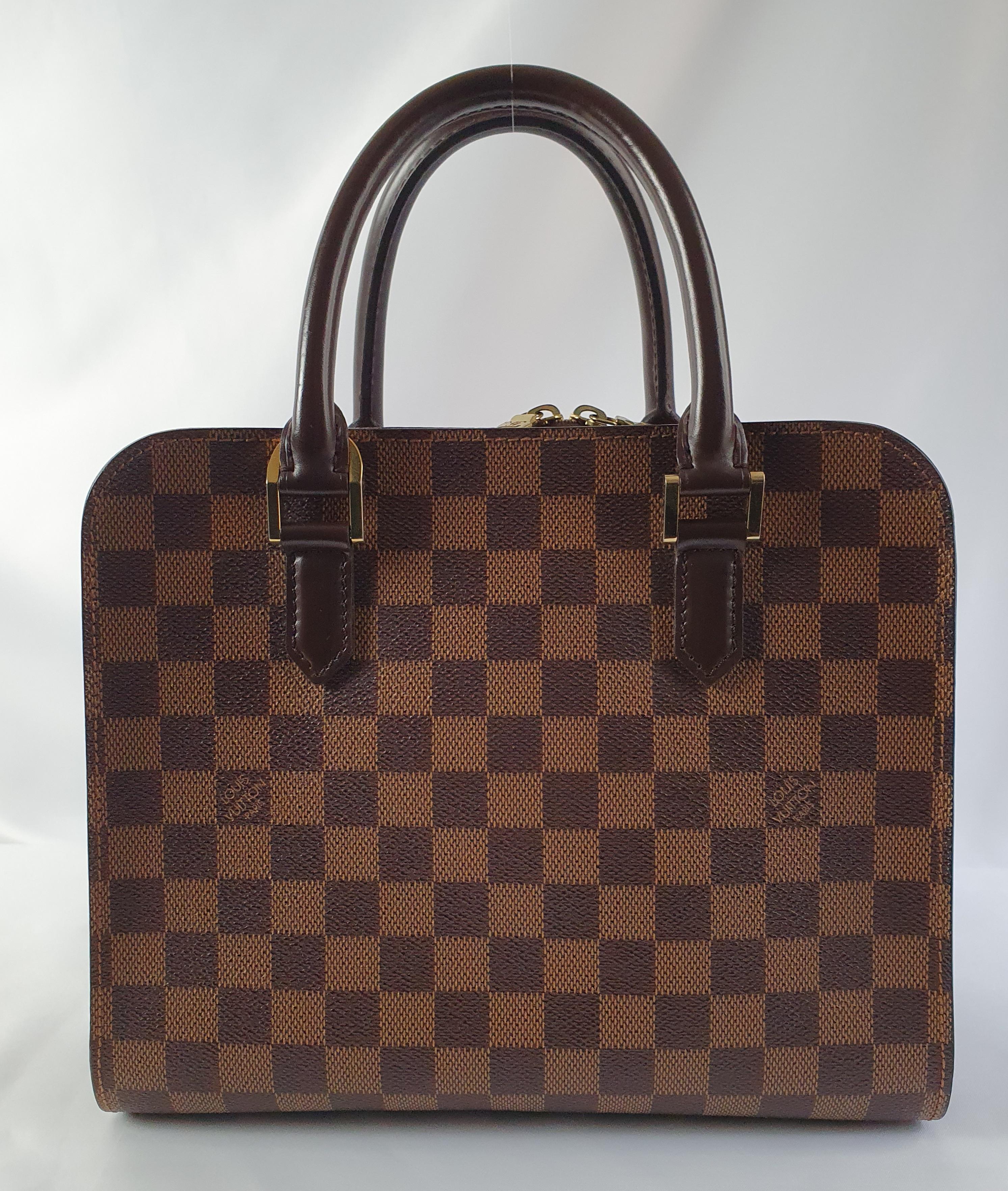 Brown Louis Vuitton, Triana in brown canvas For Sale