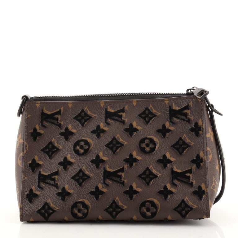 Louis Vuitton Tuffetage Monogram Canvas Triangle Messenger Bag, Louis  Vuitton Handbags