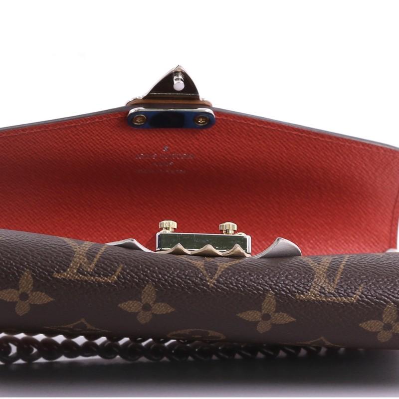 Louis Vuitton Stammes-Maske Kette Brieftasche Monogramm Segeltuch und Leder 2