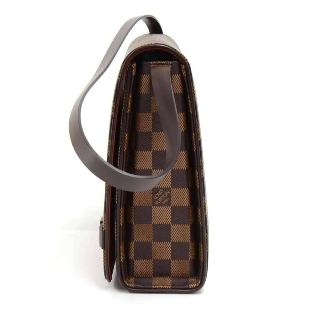 Brown Louis Vuitton Tribeca Long Damier Ebene Canvas Shoulder Bag 
