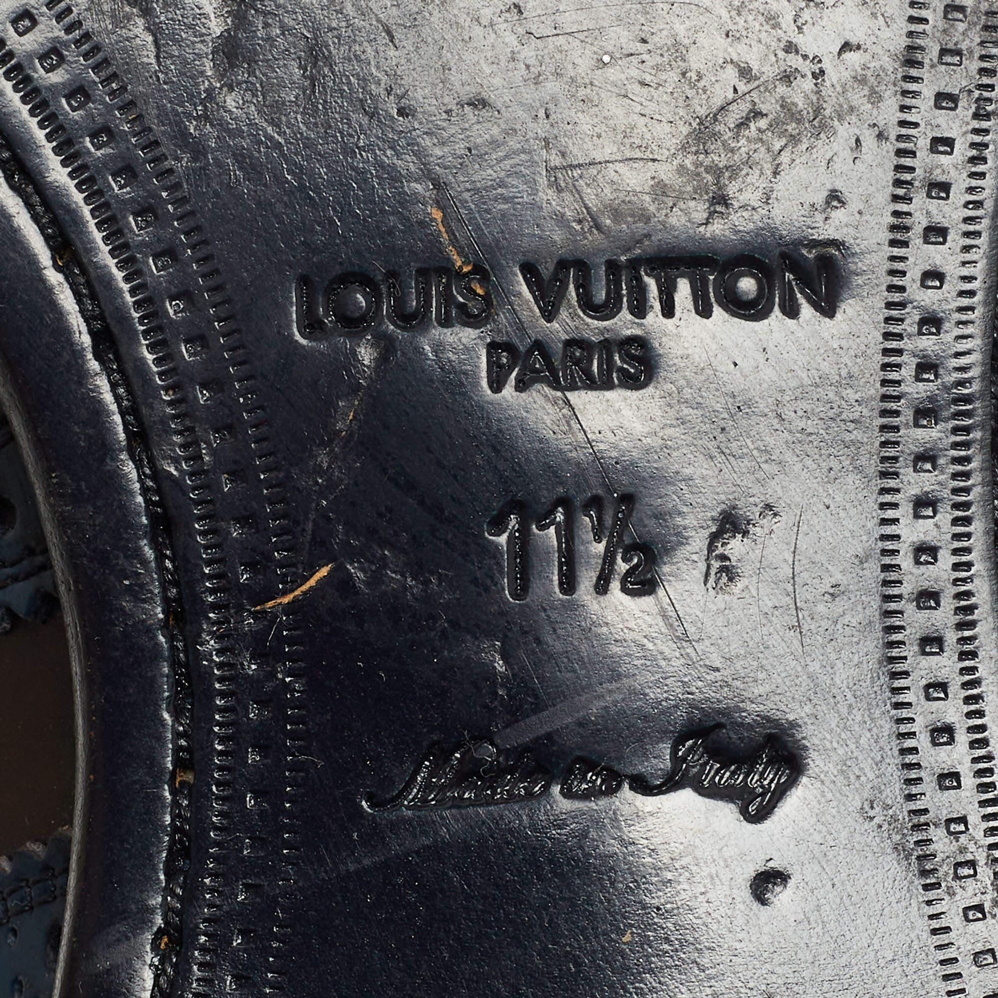 Louis Vuitton Tricolor Brogue Leather Lace Up Derby  5