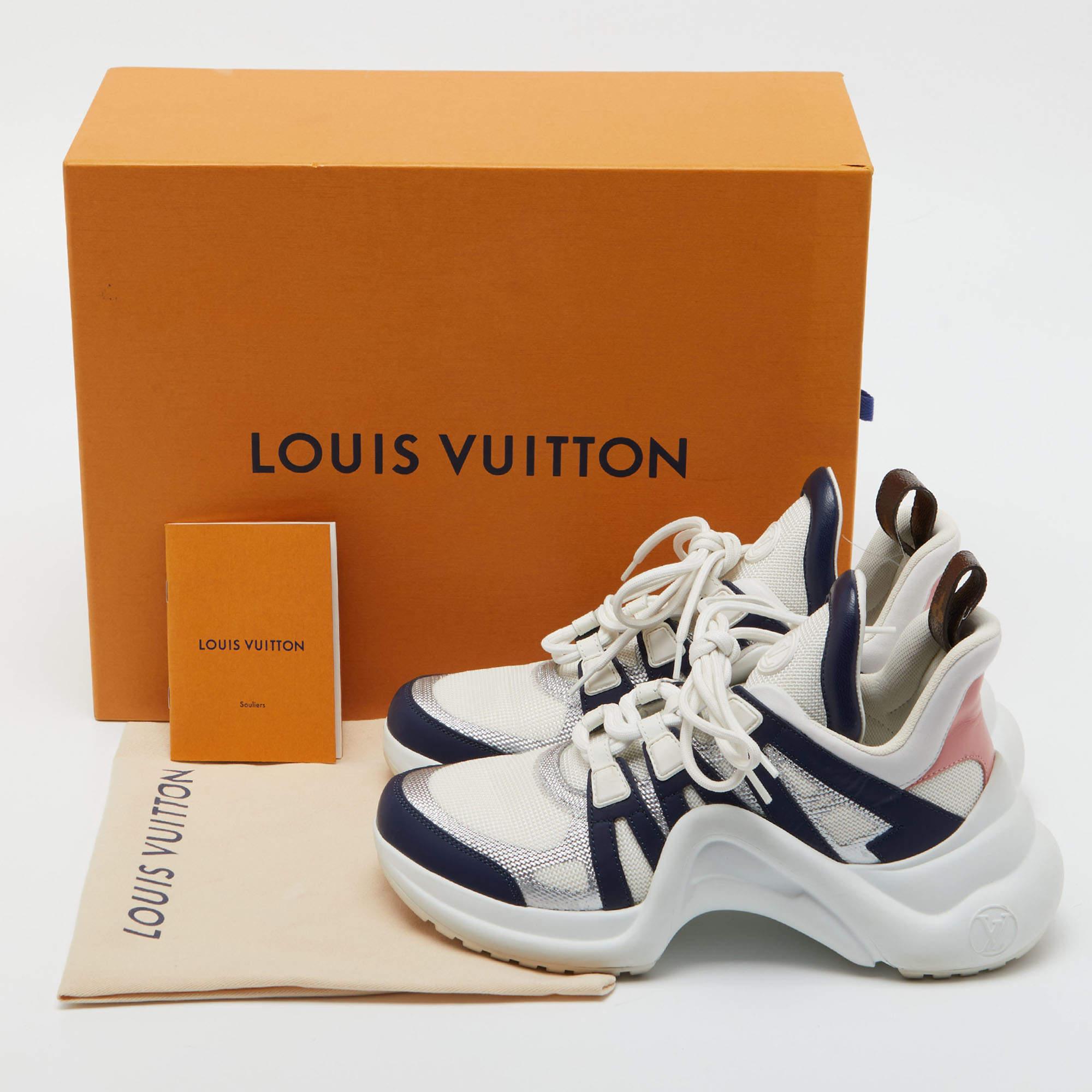 Louis Vuitton Tricolor Leather and Mesh Archlight Sneakers  3