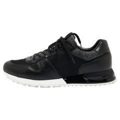 Louis Vuitton Tricolor Leather and Printed Mesh Run Away Pulse Sneakers Size 44