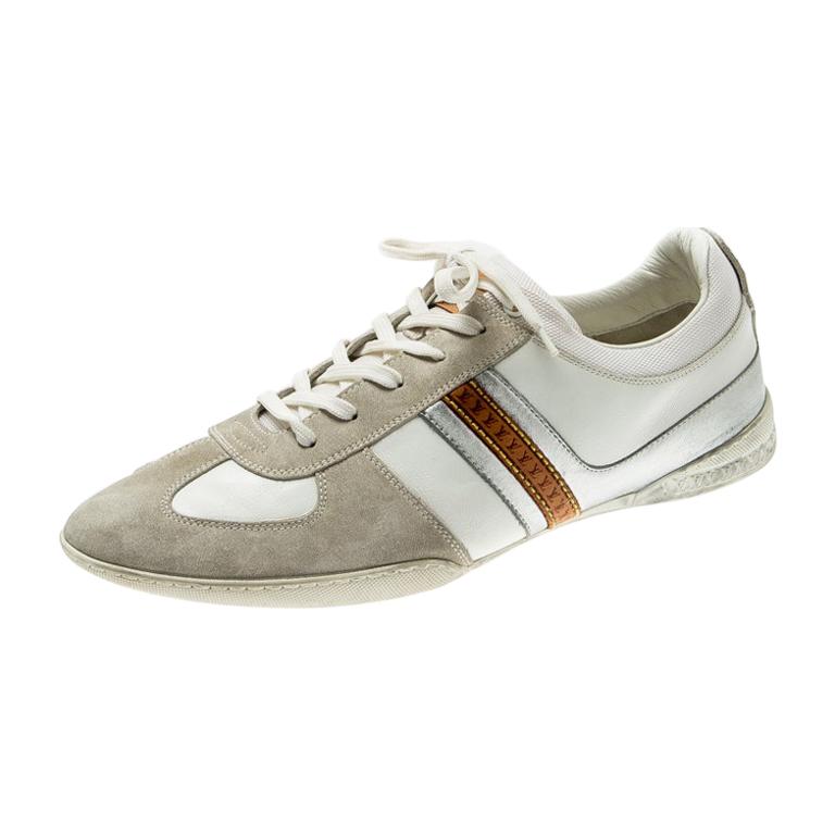 Louis Vuitton Tricolor Leather And Suede Lace Up Sneakers Size 43 For ...