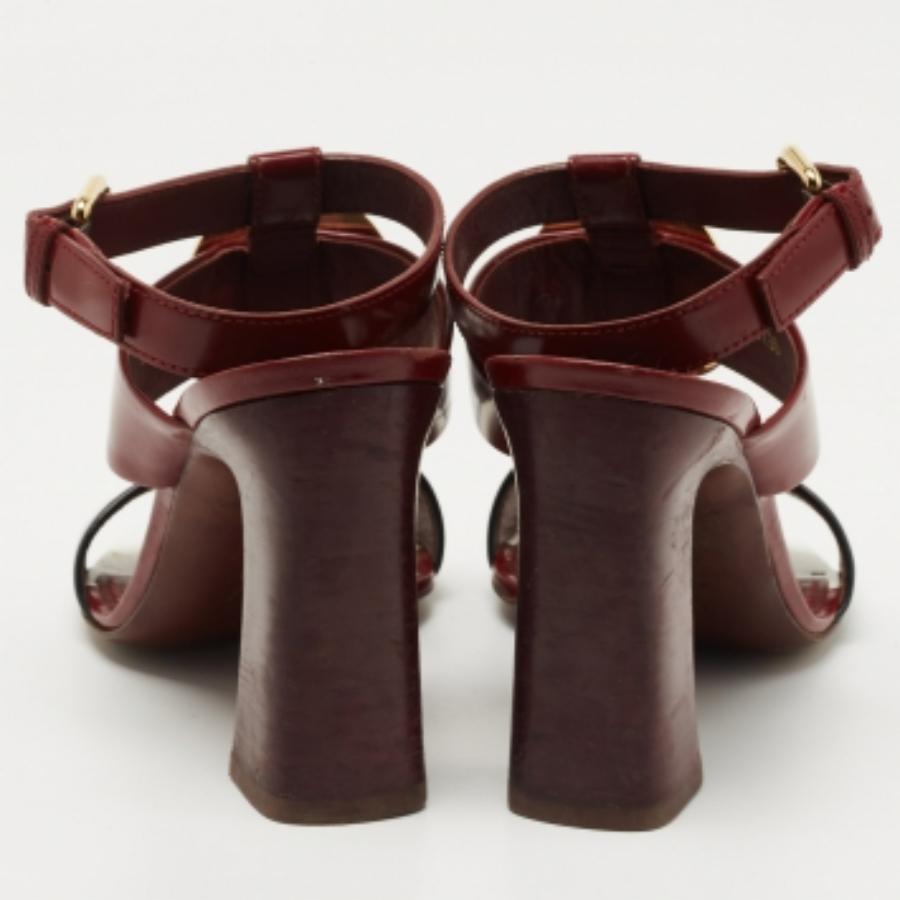 Noir Louis Vuitton - Sandales à lanières en cuir tricolores, taille 36,5 en vente