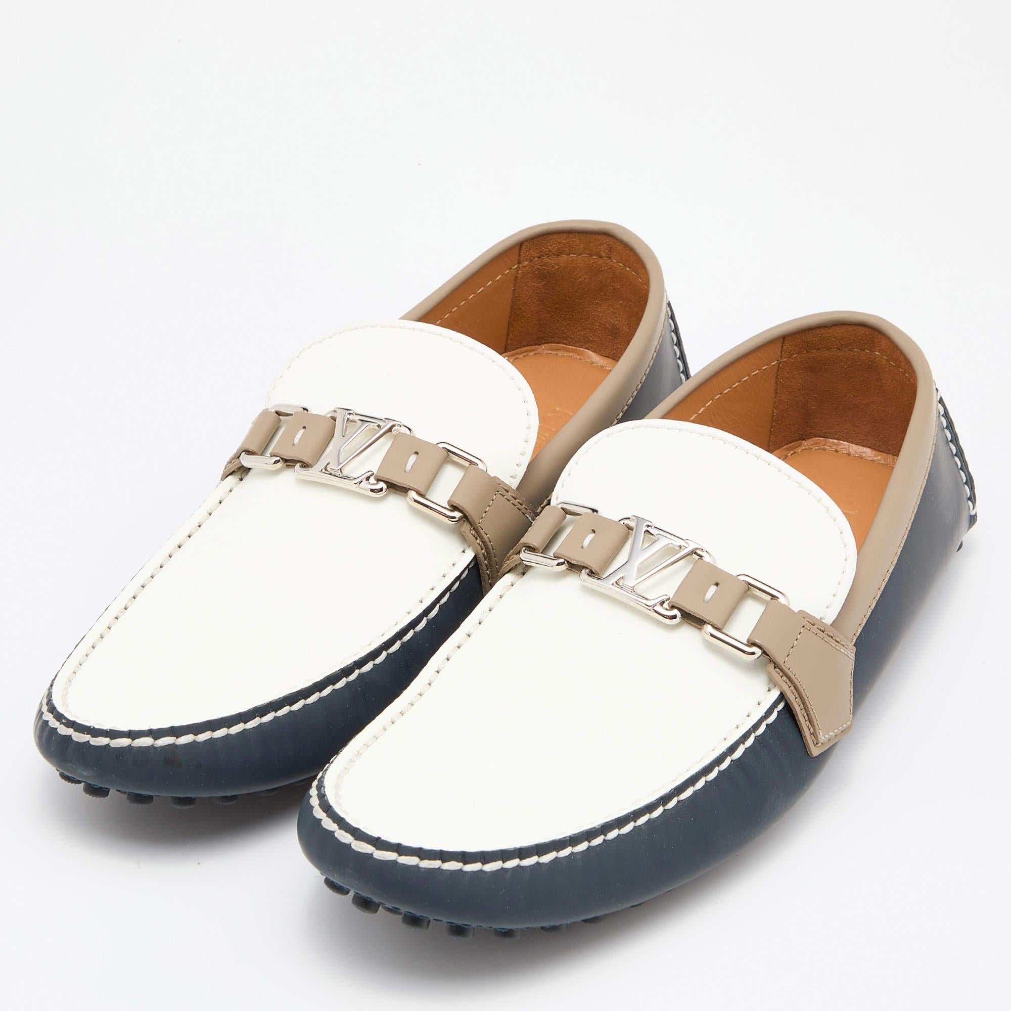 Men's Louis Vuitton Tricolor Leather Hockenheim Loafers Size 42.5