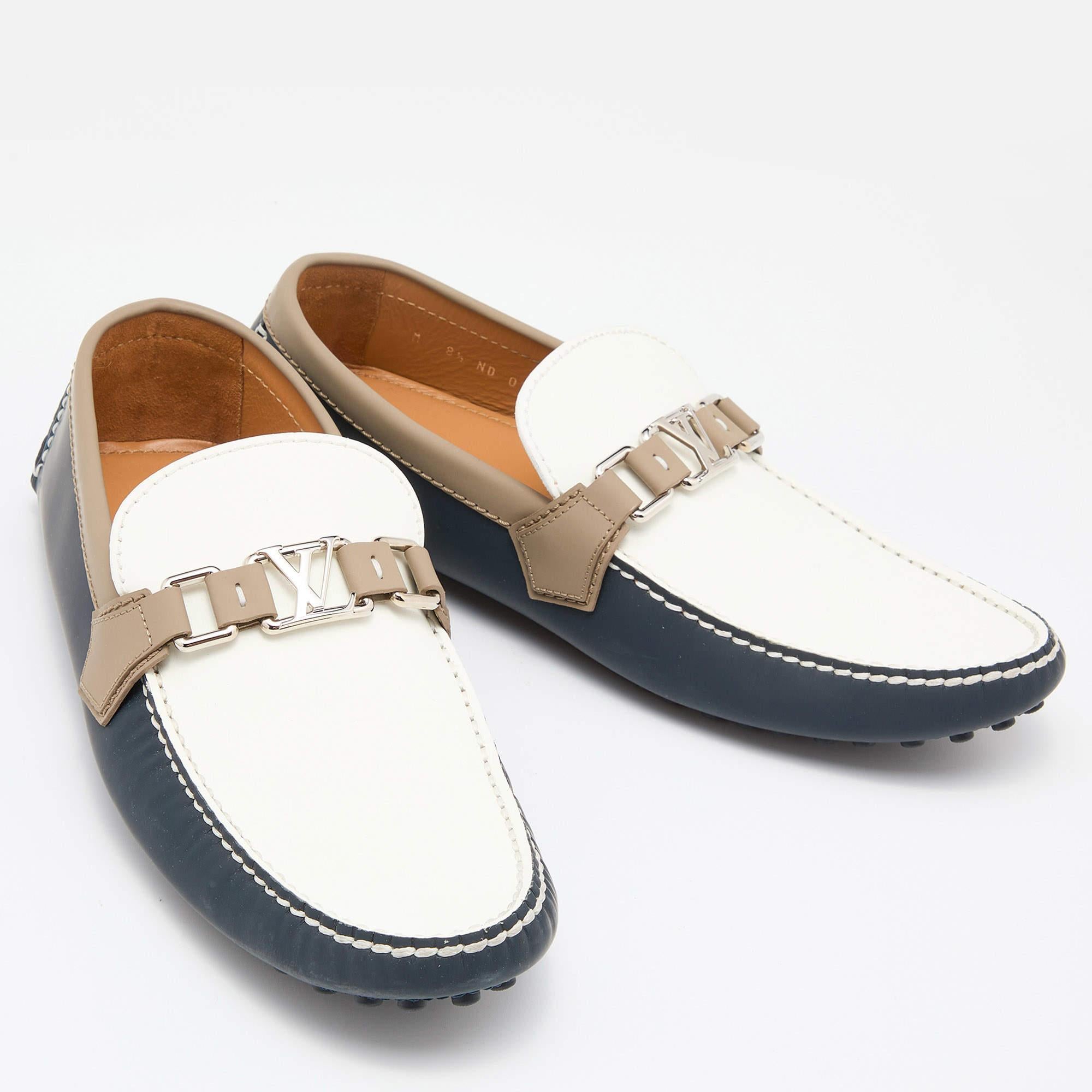 Louis Vuitton Tricolor Leather Hockenheim Loafers Size 42.5 1