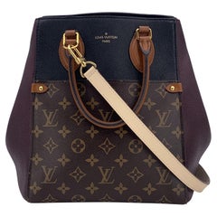Louis Vuitton Tricolor Leather Monogram Fold Tote MM Shoulder Bag