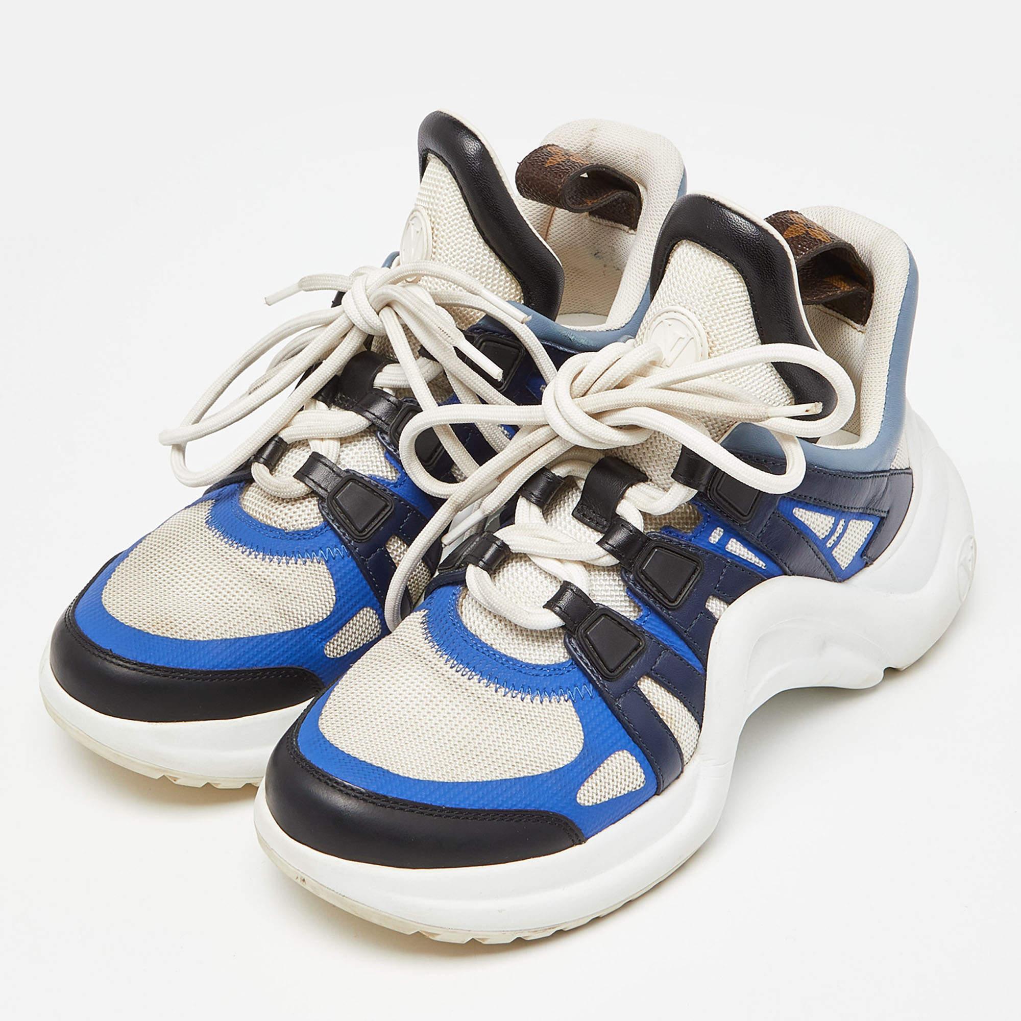 Louis Vuitton Tricolor Mesh and Leather Archlight Sneakers Size 36 For ...