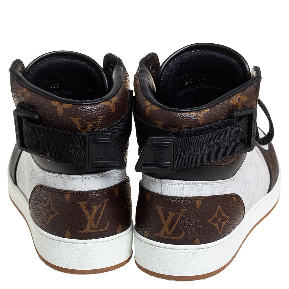 Louis Vuitton Tricolor Monogramm Canvas Rivoli High Top Turnschuhe Größe 40 (Schwarz)