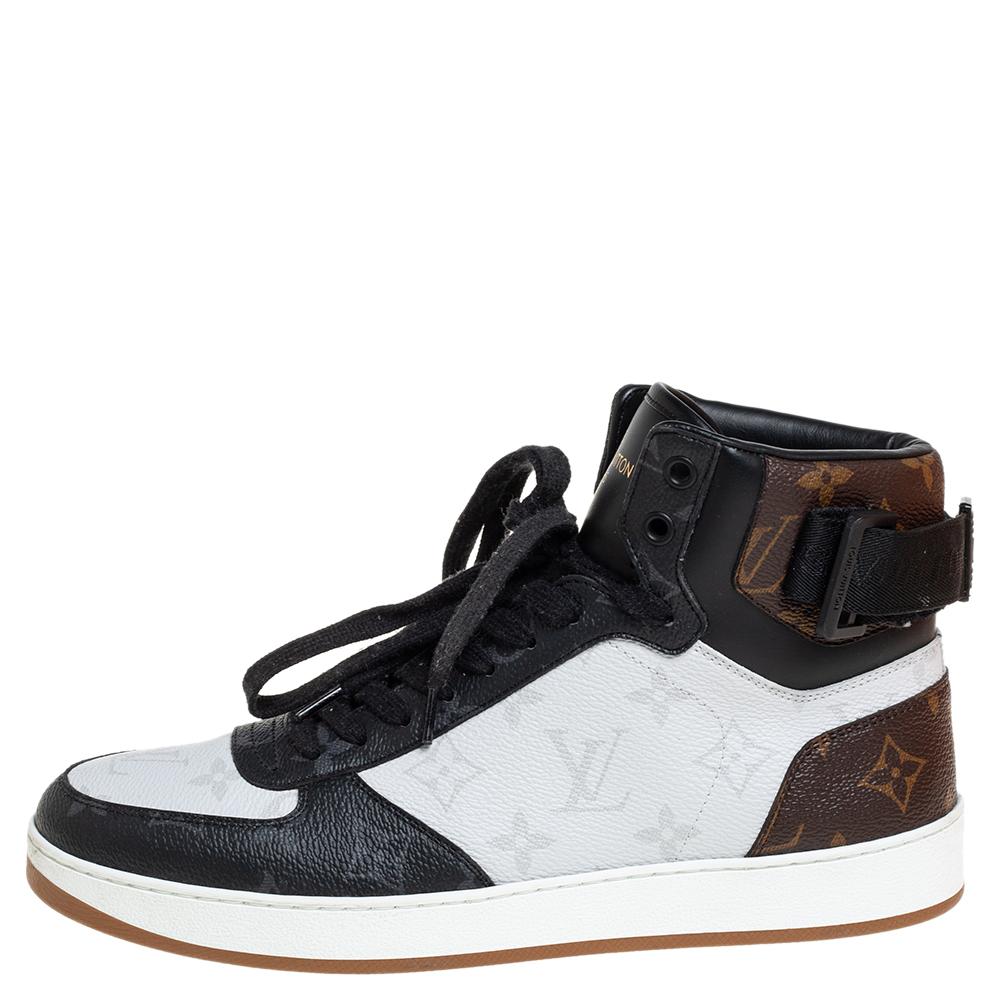 Louis Vuitton Tricolor Monogramm Canvas Rivoli High Top Turnschuhe Größe 40 Herren