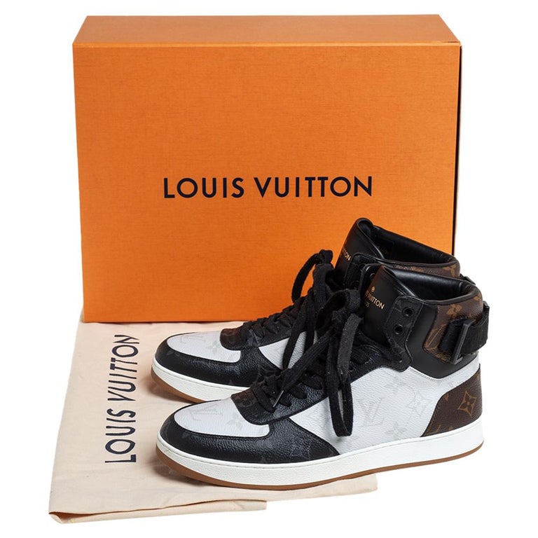 Louis Vuitton Tri color Monogram Canvas Rivoli Sneaker Boot Size 43 Louis  Vuitton