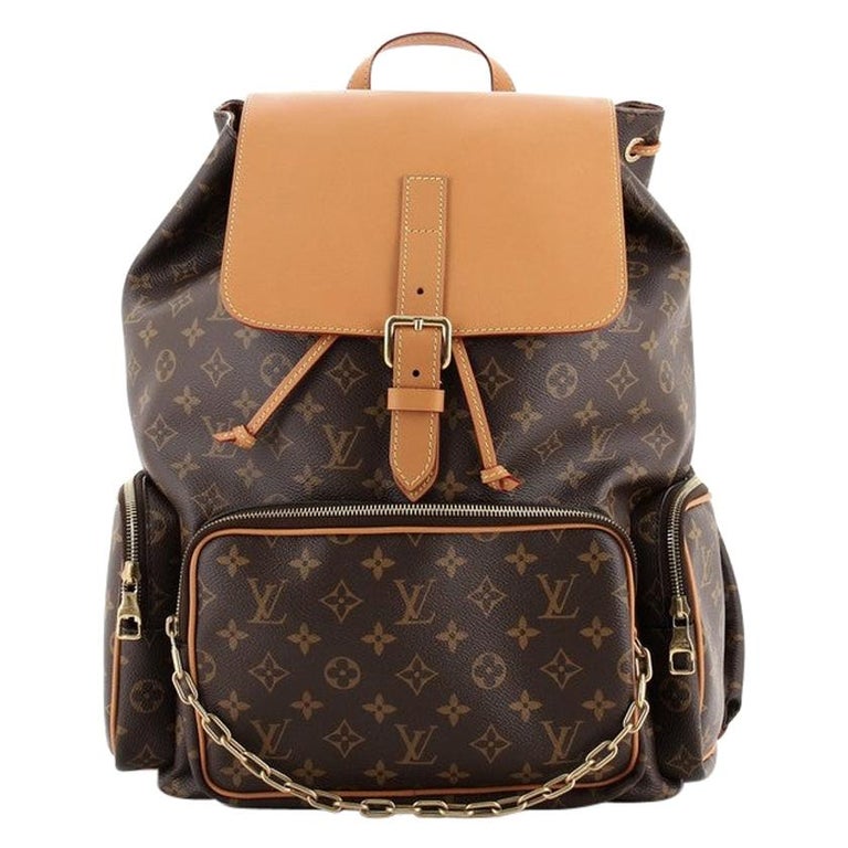 Louis Vuitton Trio Backpack Bag Gold Chain Monogram