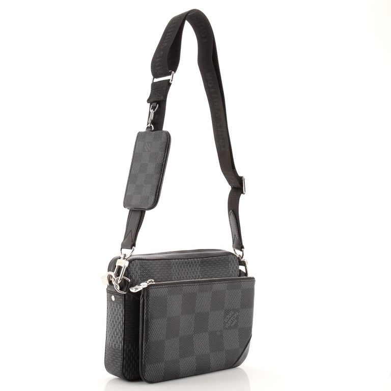 Trio messenger leather bag Louis Vuitton Black in Leather - 35597894