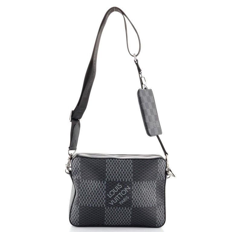 Louis Vuitton Trio Messenger Bag Grey Damier Graphite 3D in Coated