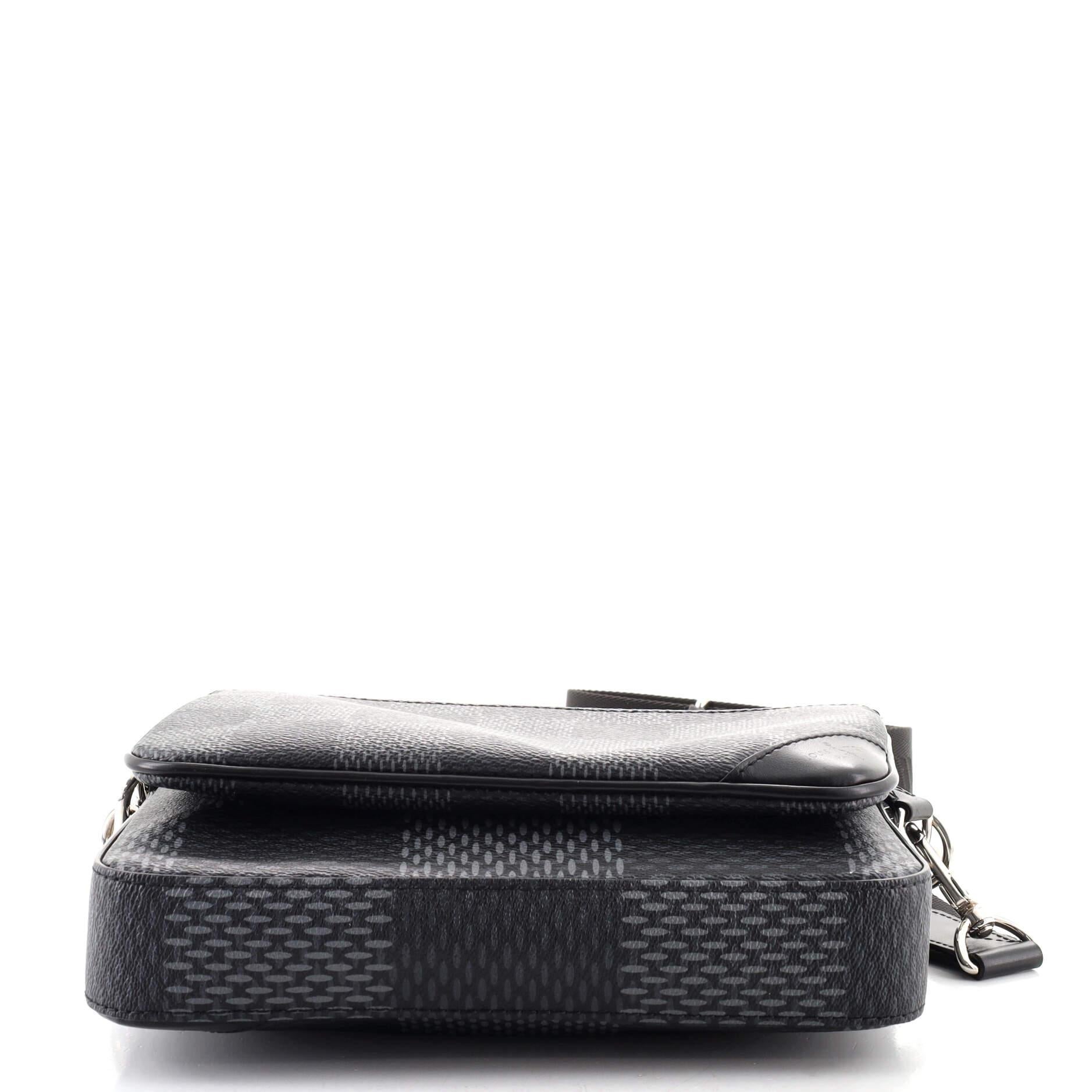 Louis Vuitton Trio Messenger Bag Limited Edition Damier Graphite 3D In Good Condition In NY, NY