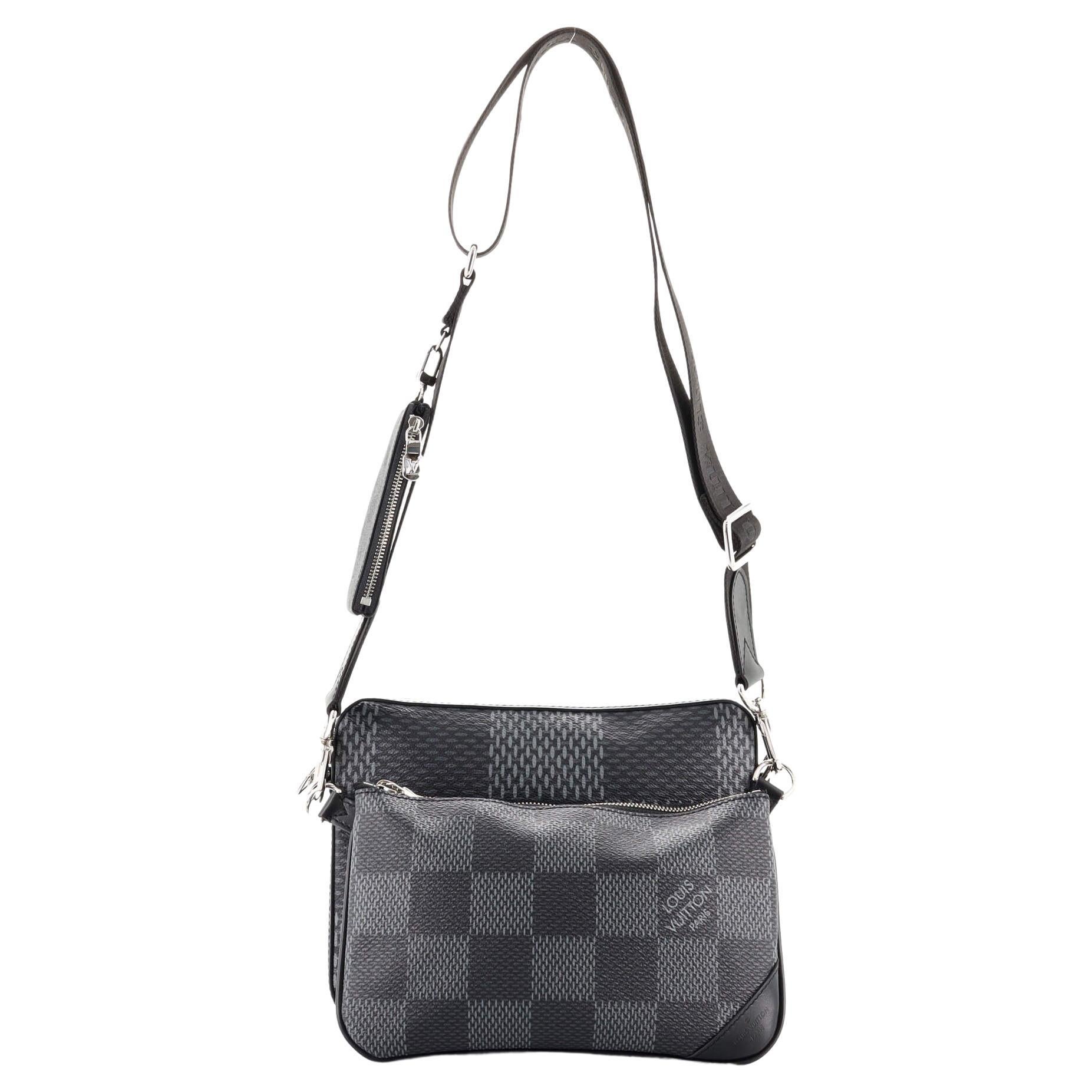 Louis Vuitton Trio Messenger Bag Limited Edition Damier Graphite 3D