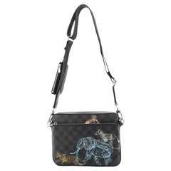 Louis Vuitton Sac Plat Cross Bag Limited Edition Wild Animals Damier  Graphite Black 218235139