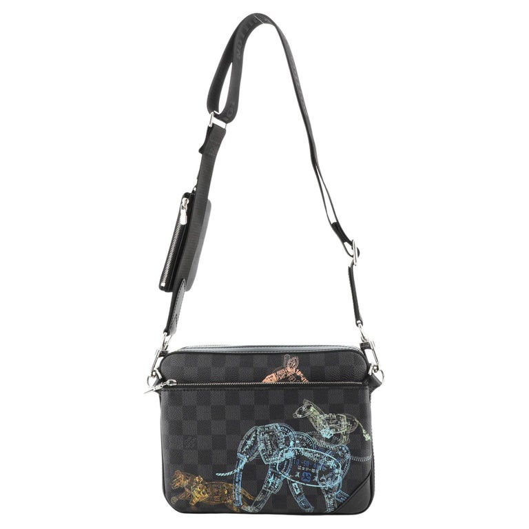 Louis Vuitton Trio Messenger Bag Limited Edition Wild Animals Damier  Graphite at 1stDibs