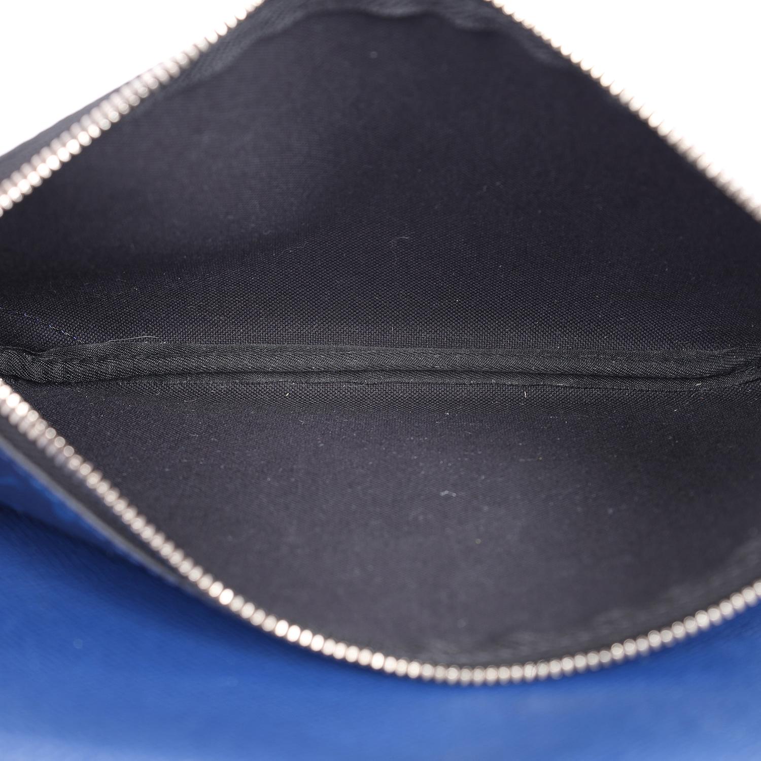 Louis Vuitton Trio Messenger Bag Monogram Taigarama Cobalt Blue For Sale 8