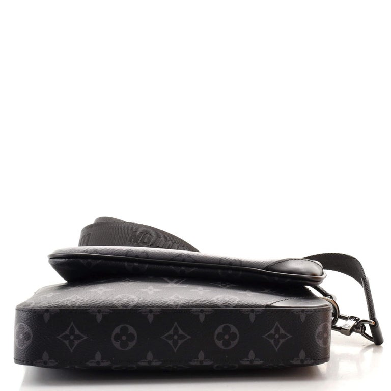 Louis Vuitton Trio Messenger Bag Umhängetasche mit Eclipse Monogramm aus  Segeltuch