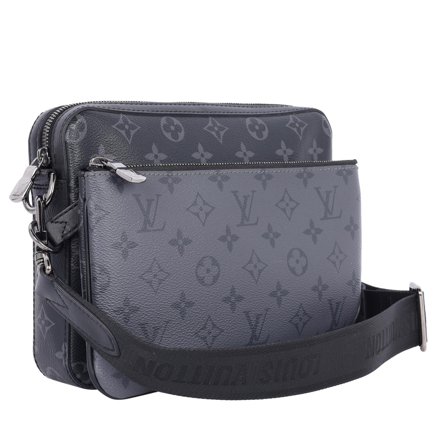 Louis Vuitton Trio Messenger Eclipse Crossbody Bag Black Gray 6