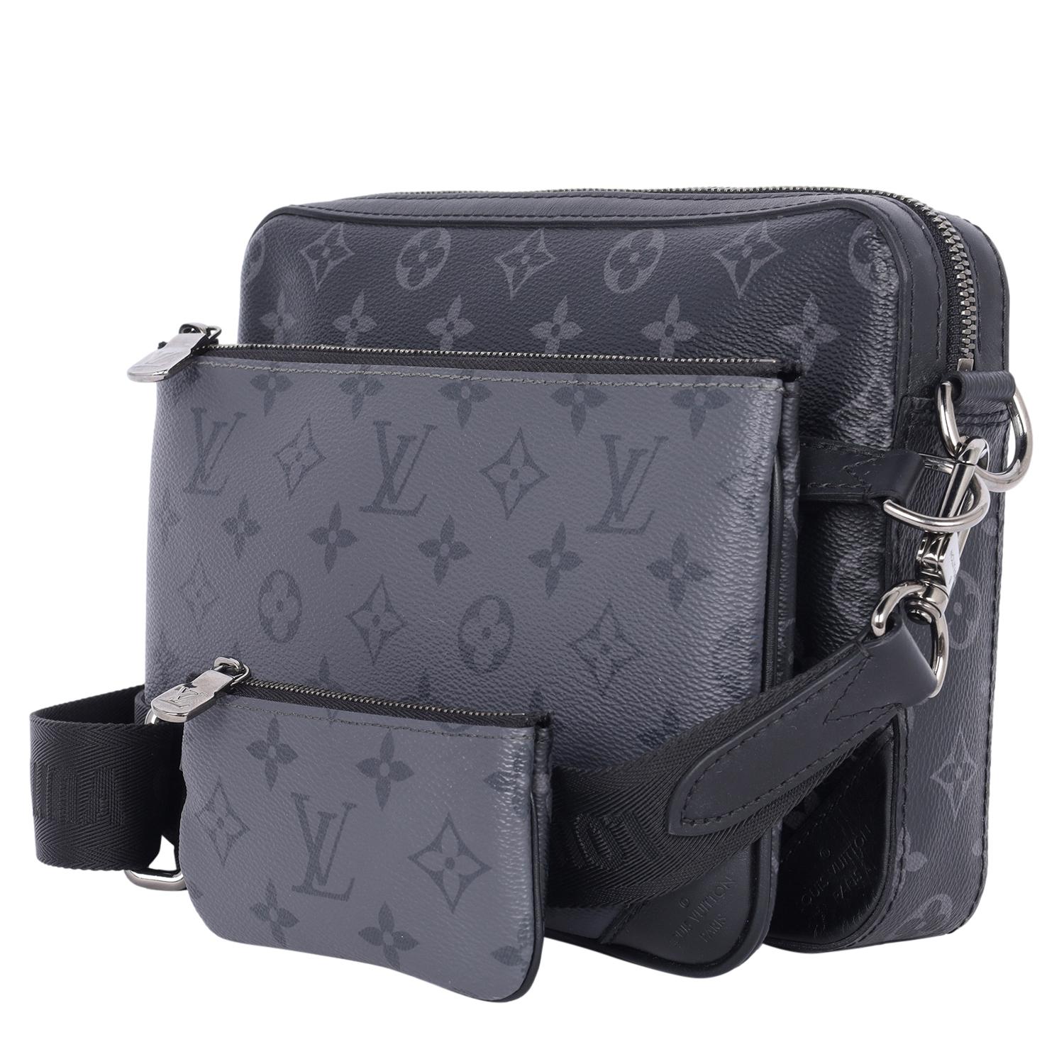 Louis Vuitton Trio Messenger Eclipse Crossbody Bag Black Gray 7