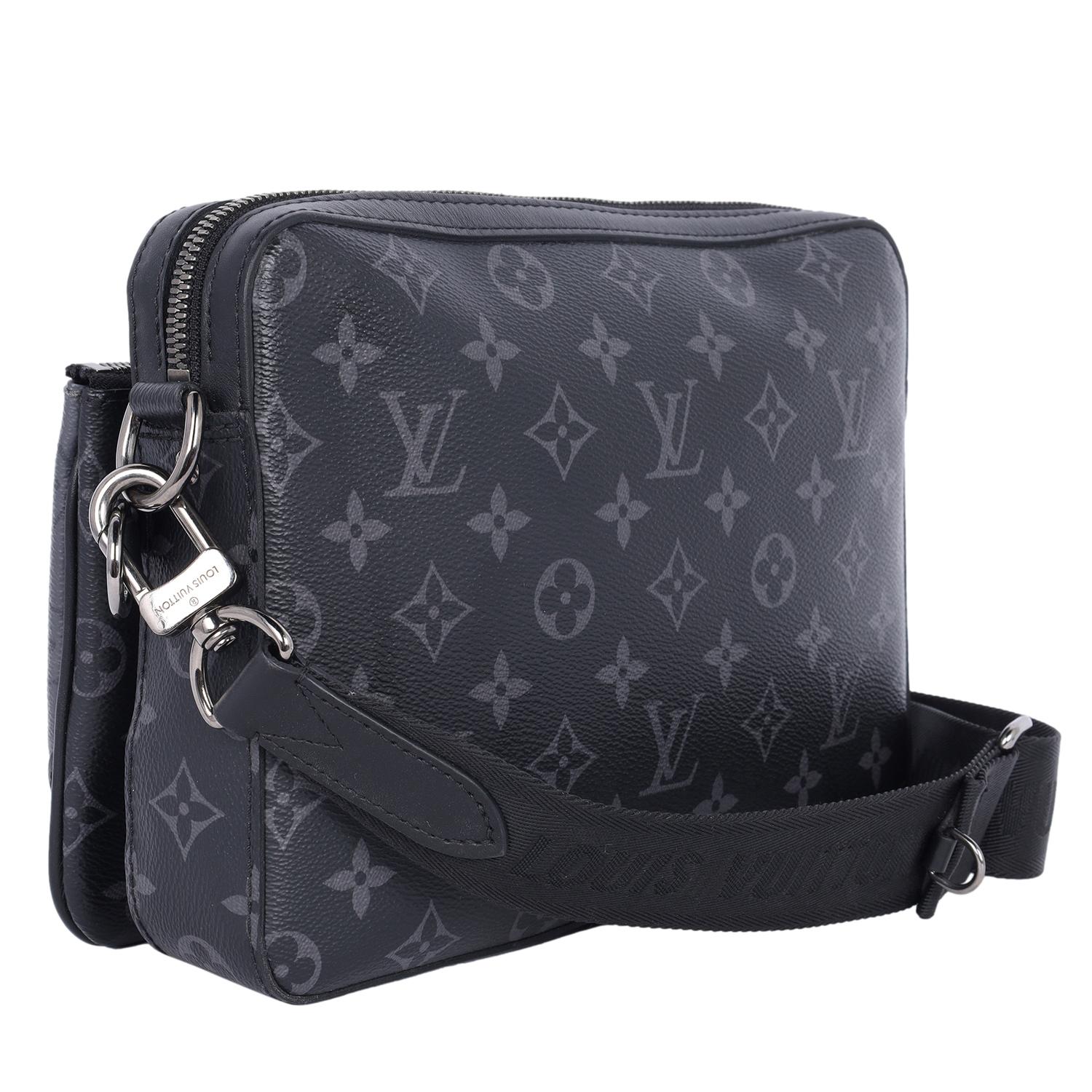 Louis Vuitton Trio Messenger Eclipse Crossbody Bag Black Gray 9