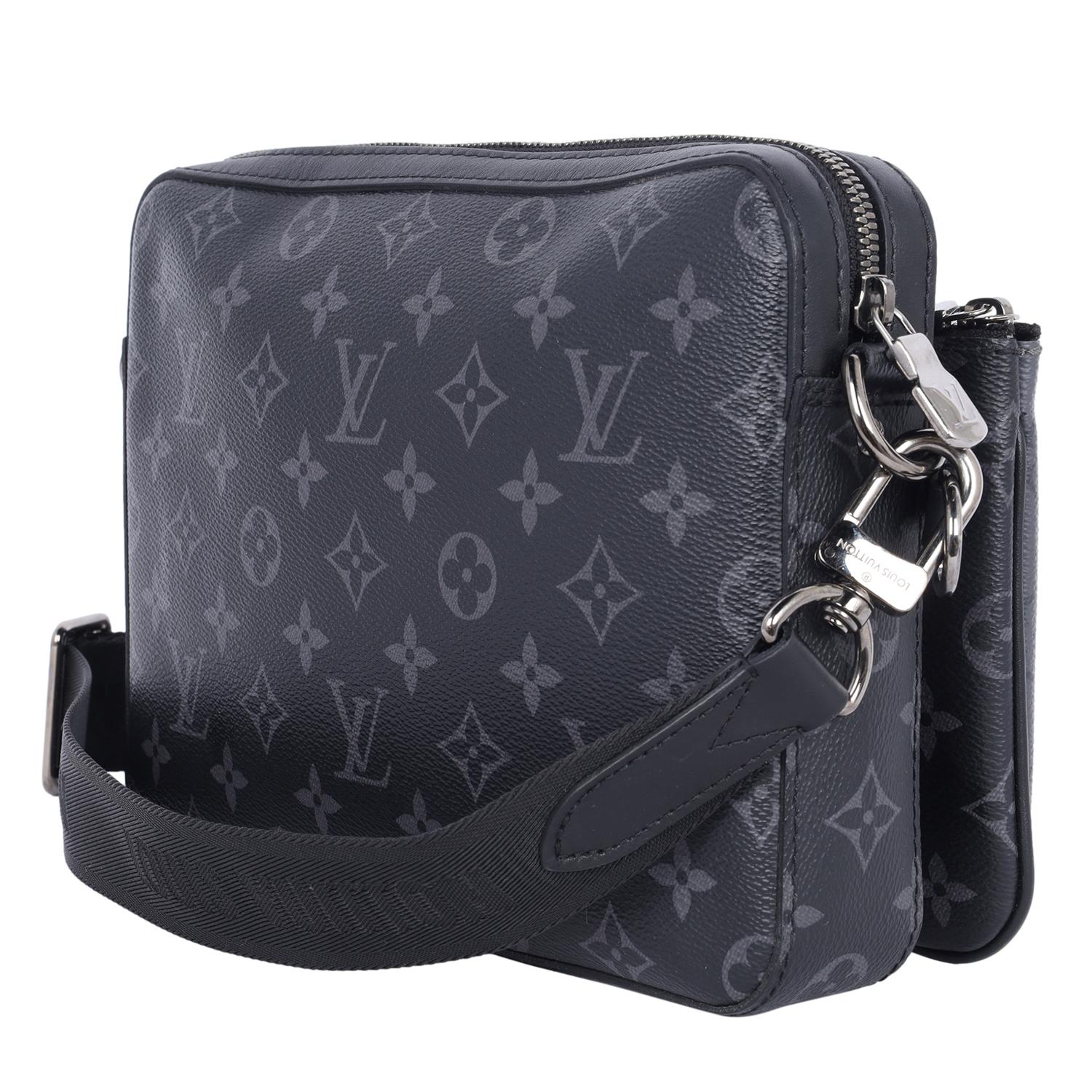 Louis Vuitton Trio Messenger Eclipse Crossbody Bag Black Gray 10