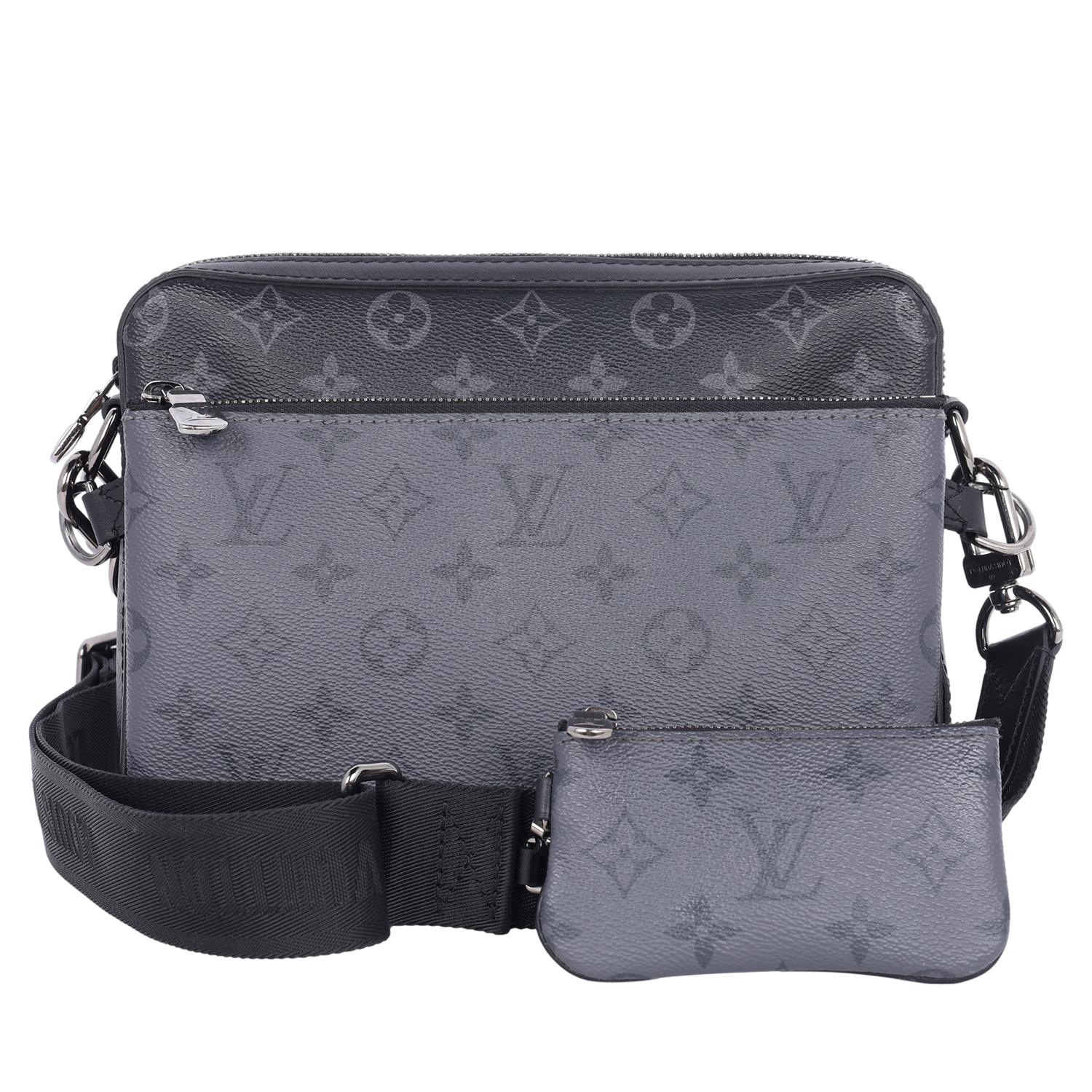 Louis Vuitton Trio Messenger Eclipse Crossbody Bag Black Gray 1