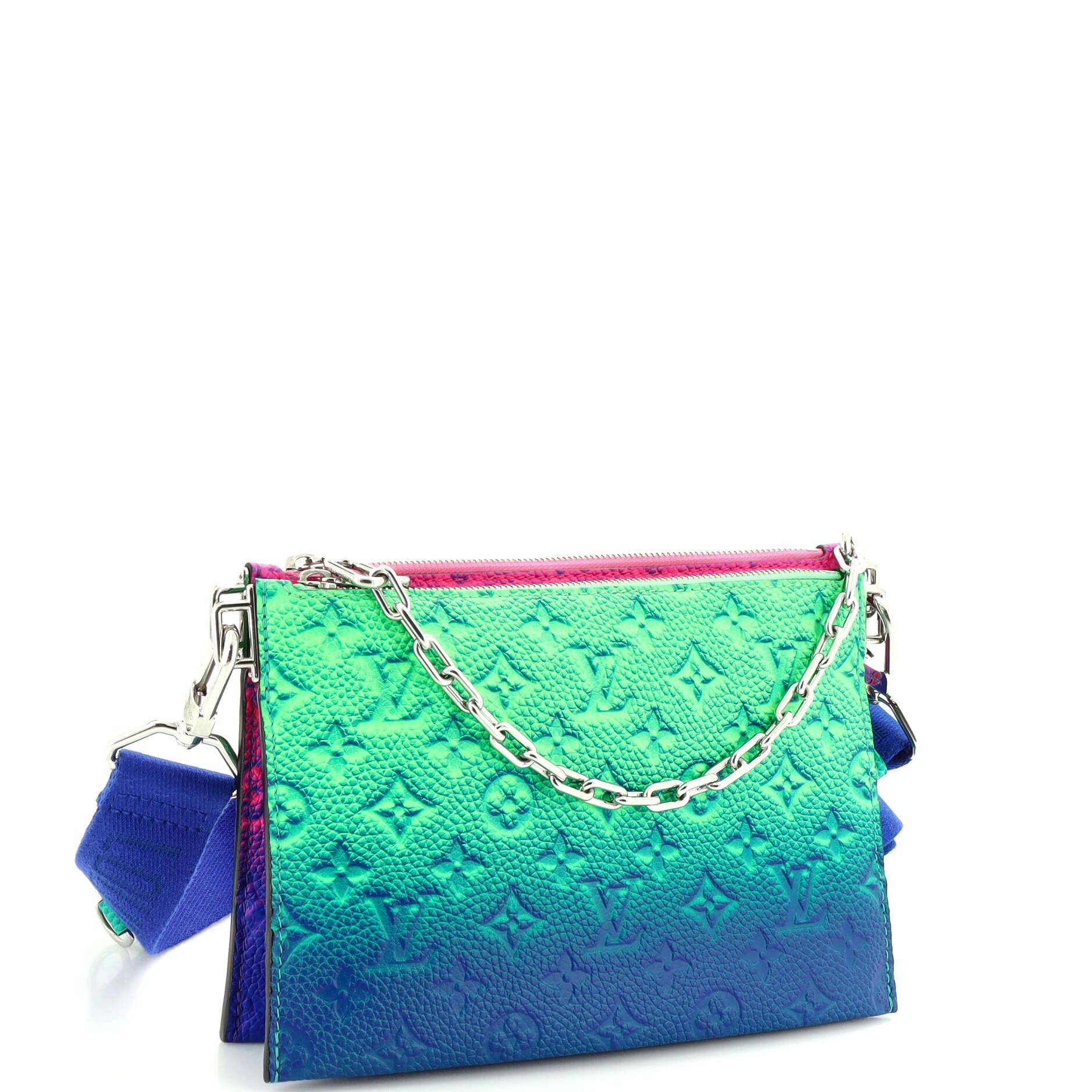 Louis Vuitton Trio Pouch Taurillon Illusion Blue/Pink in Leather - US