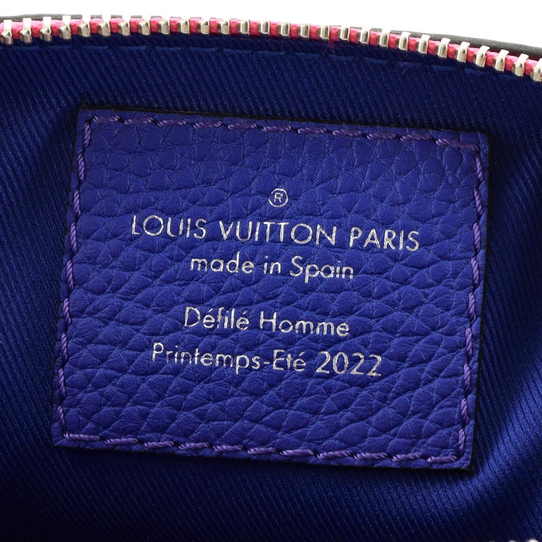 Louis Vuitton Trio Pouch Taurillon Illusion Silver for Men