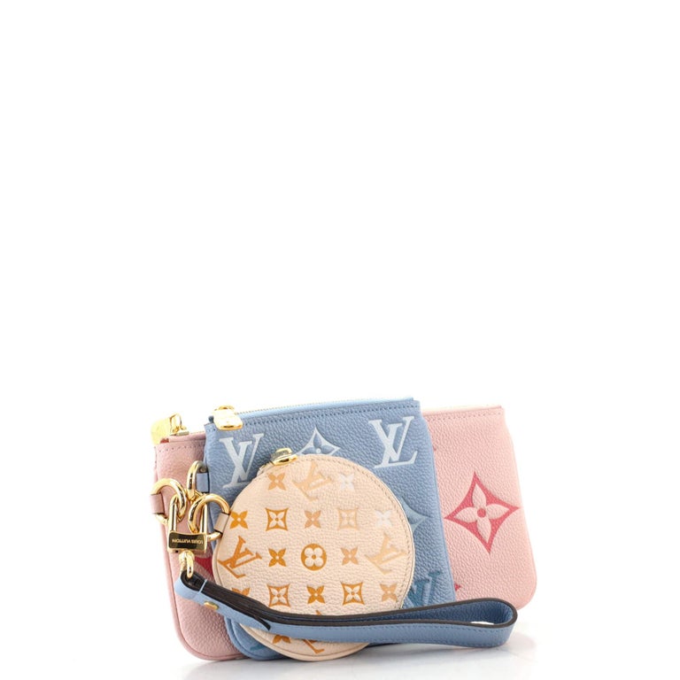 Louis Vuitton, Bags, Limited Edition Empreinte Monogram Trio Pouch By The Pool  Collection Wristlet