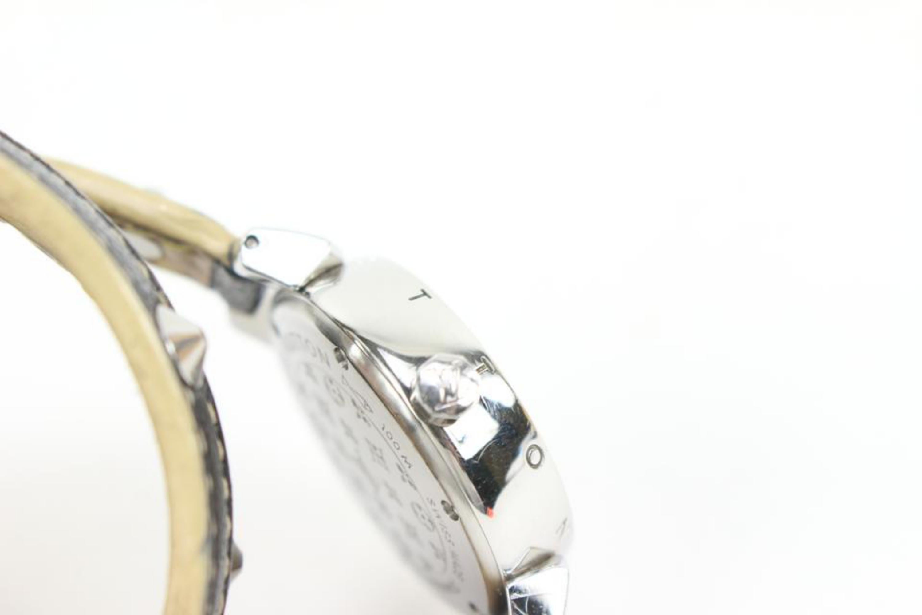 Louis Vuitton Triple Coiled Q1212 Tambour Watch 28mm Quartz 25lv37s For Sale 3