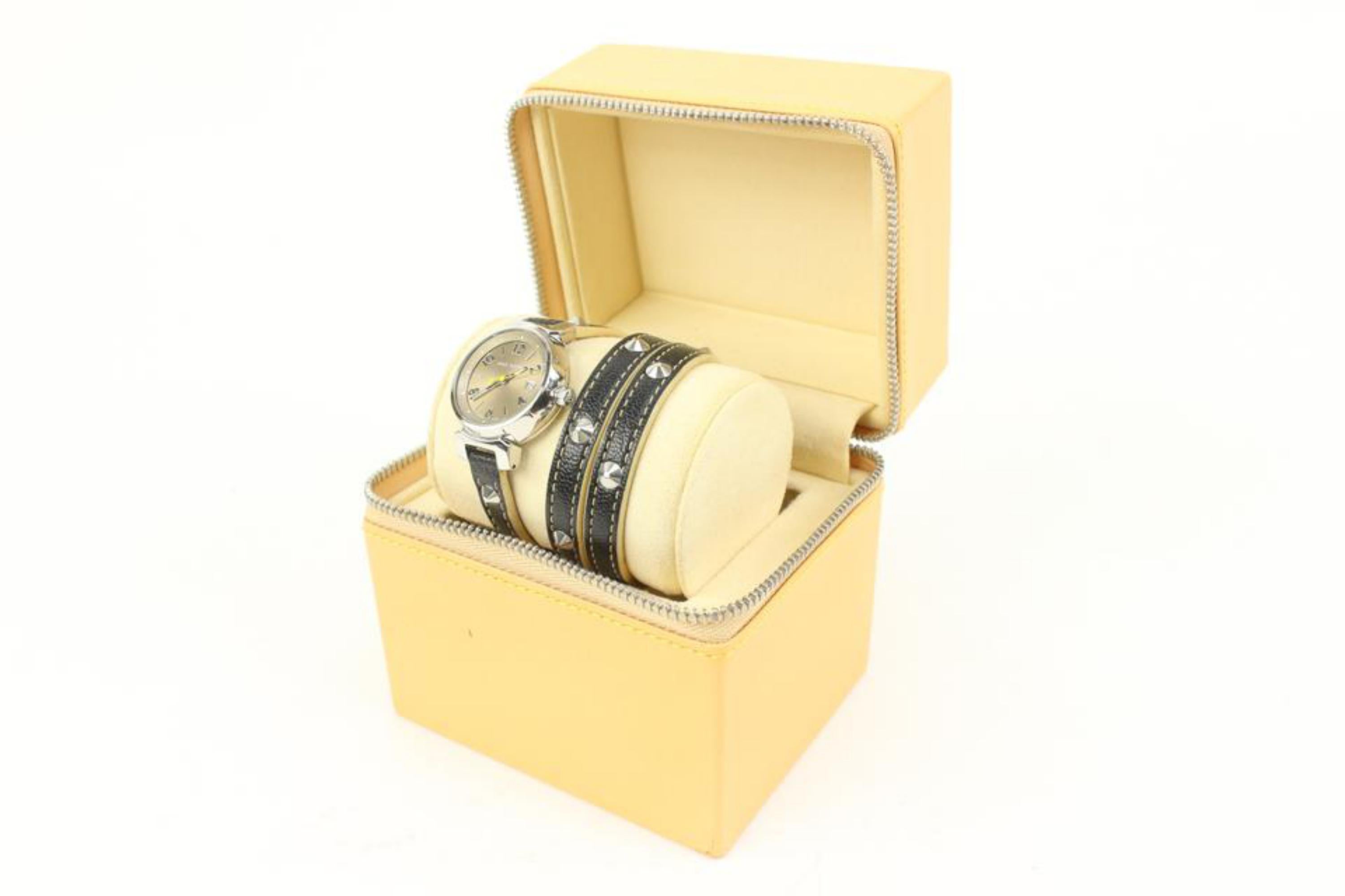 Louis Vuitton Triple Coiled Q1212 Tambour Watch 28mm Quartz 25lv37s For Sale 1