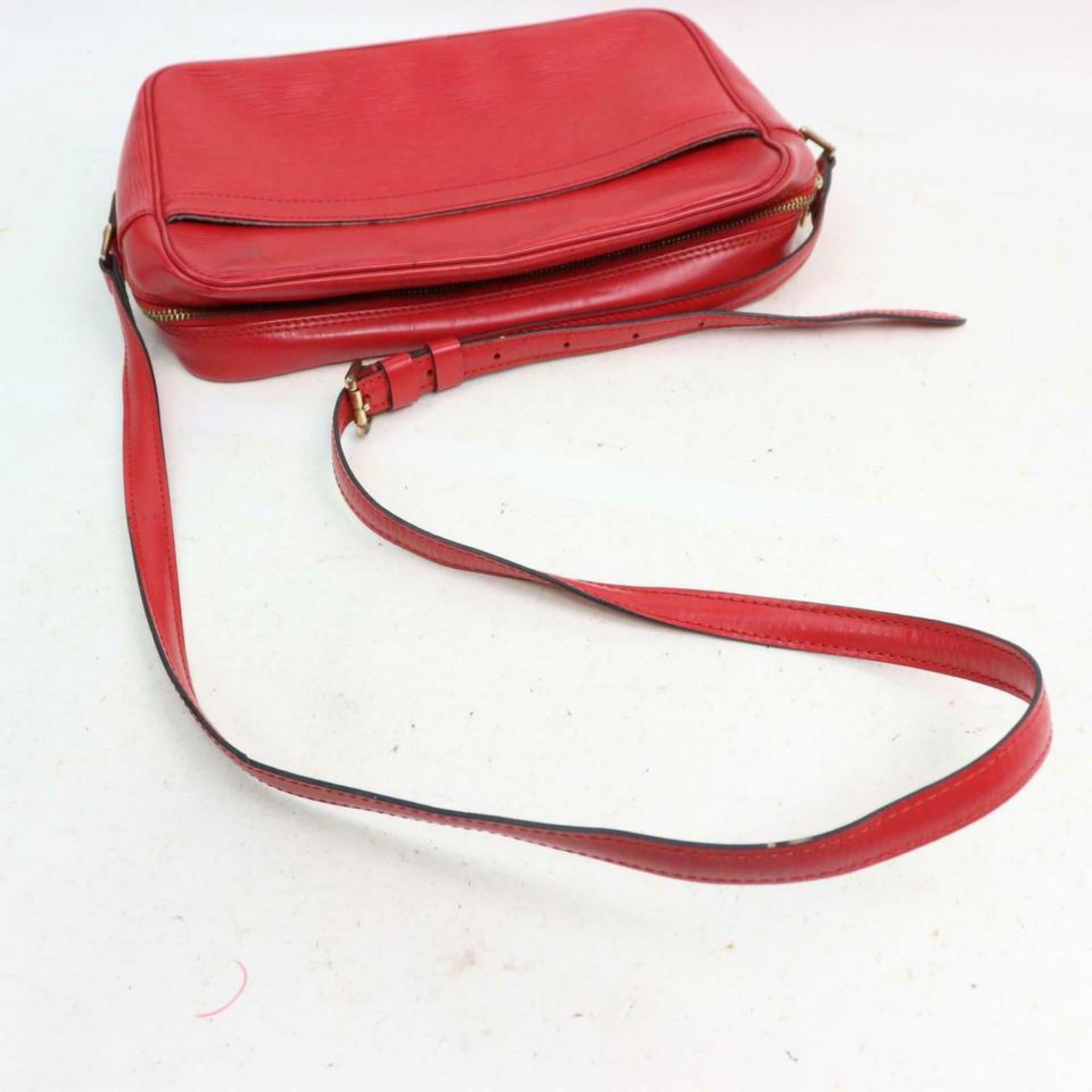 Women's Louis Vuitton Trocadero 870644 Red Epi Leather Cross Body Bag For Sale