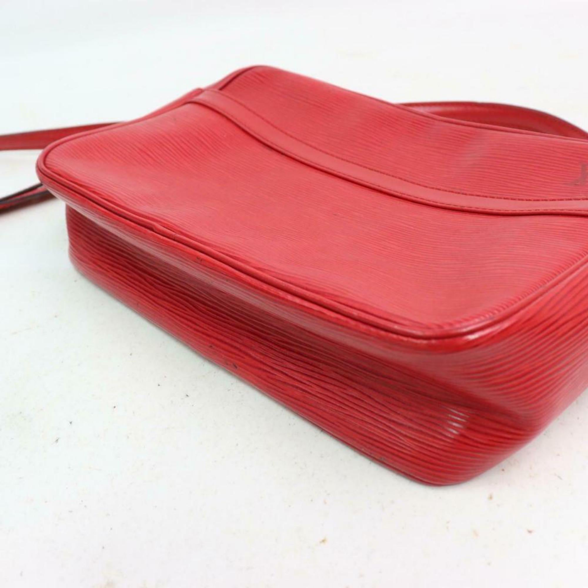 Louis Vuitton Trocadero 870644 Red Epi Leather Cross Body Bag For Sale 2
