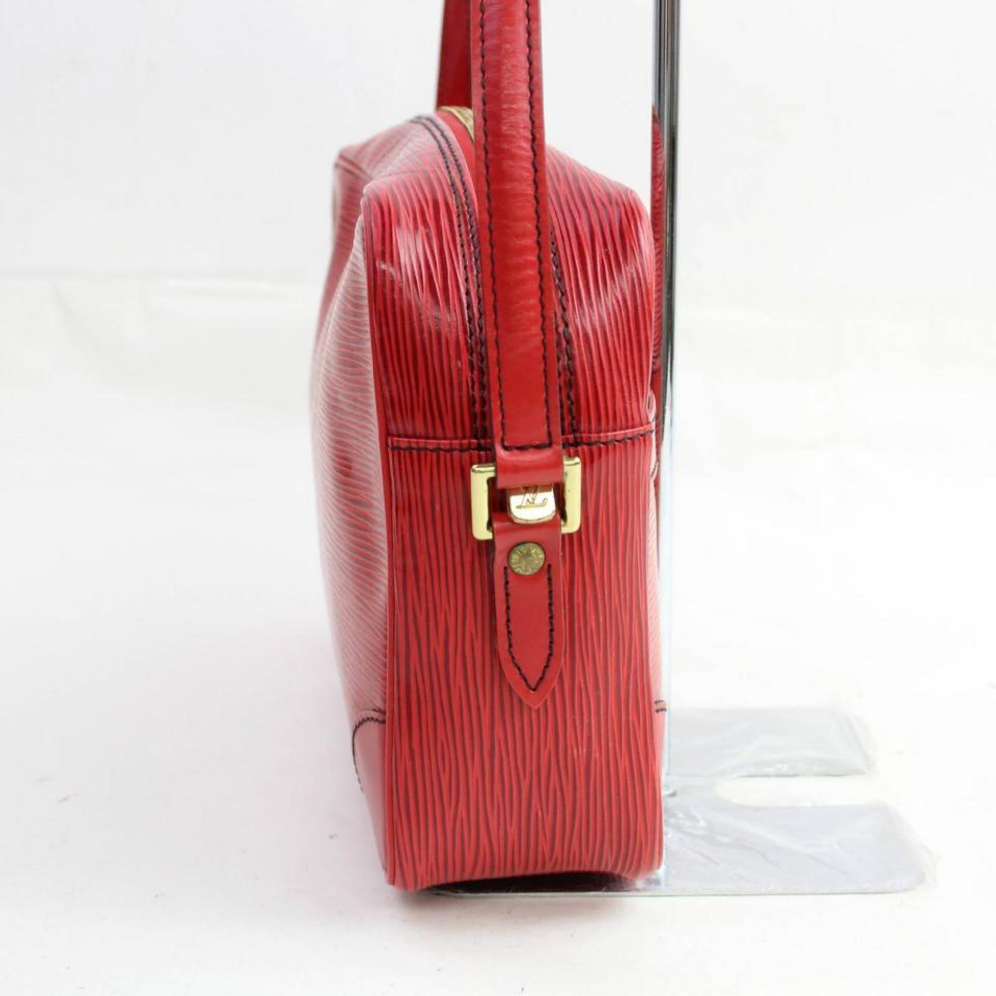Louis Vuitton Trocadero Epi 866816 Red Leather Cross Body Bag For Sale 2
