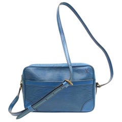 Louis Vuitton Trocadero Epi 867247 Blue Leather Cross Body Bag