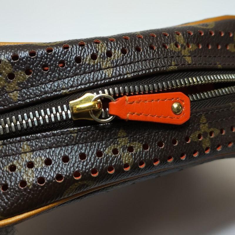Louis Vuitton Trocadero Monogram Perforation Camera Bag Brown MM95175 For Sale 6