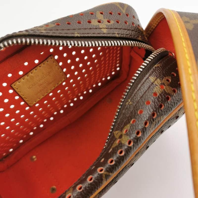 Louis Vuitton Trocadero Monogram Perforation Camera Bag Brown MM95175 For Sale 1