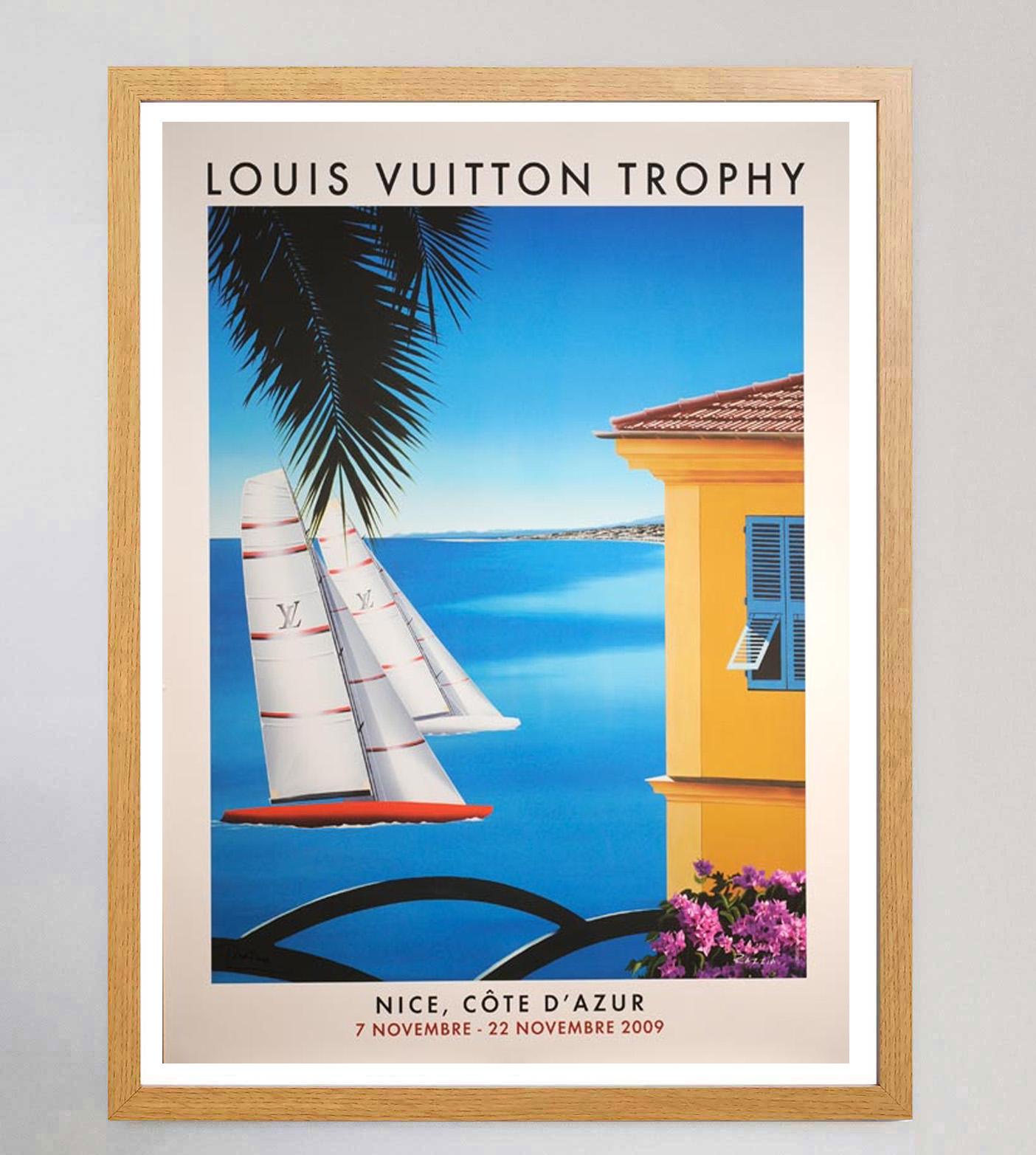 Francese Louis Vuitton Trophy Nice 2009 - Poster originale d'epoca Razzia in vendita