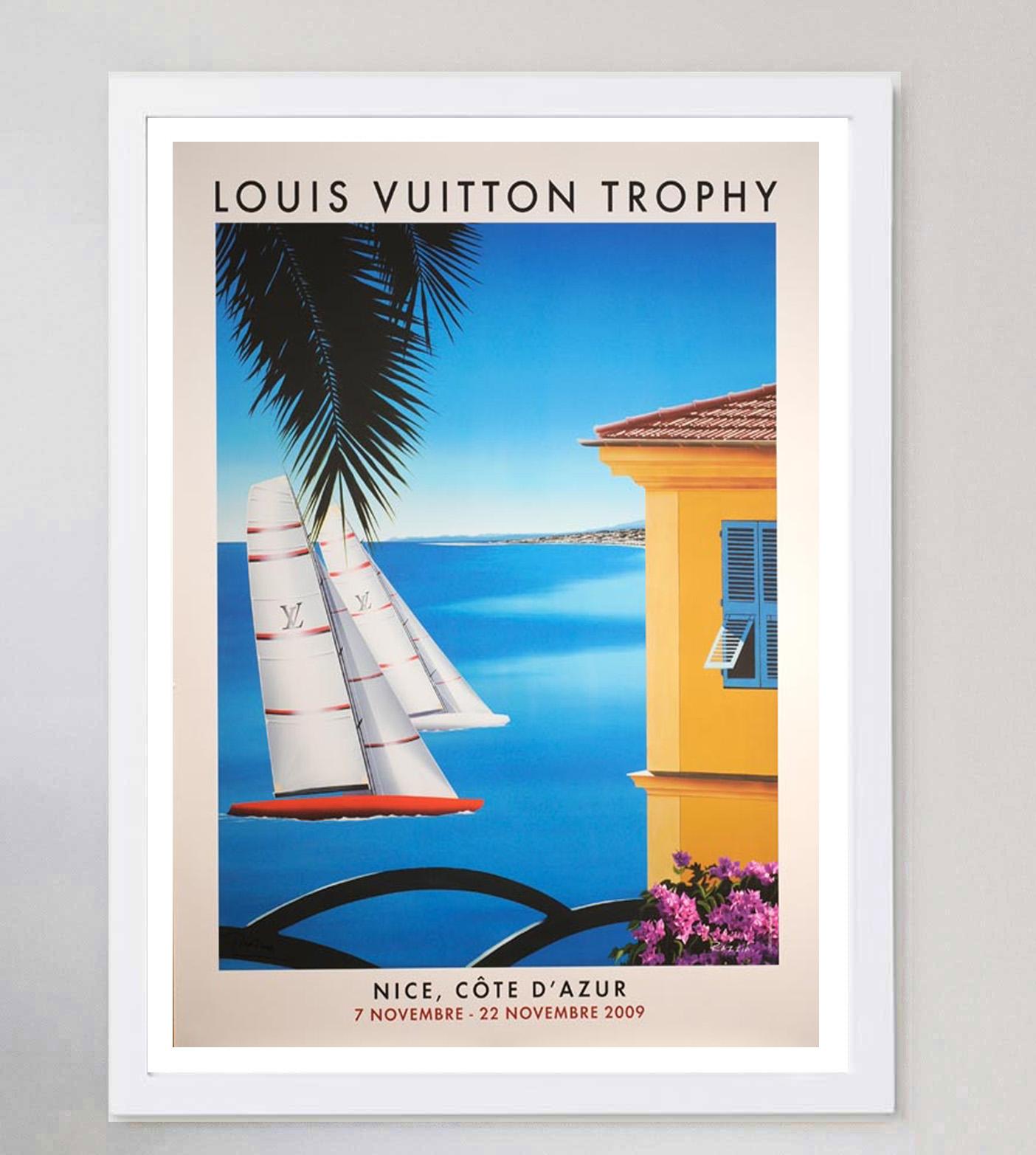Louis Vuitton Trophy Nice 2009 - Poster originale d'epoca Razzia In condizioni buone in vendita a Winchester, GB